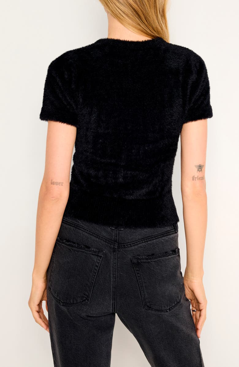 Good American Fuzzy Baby Tee, Alternate, color, Black001