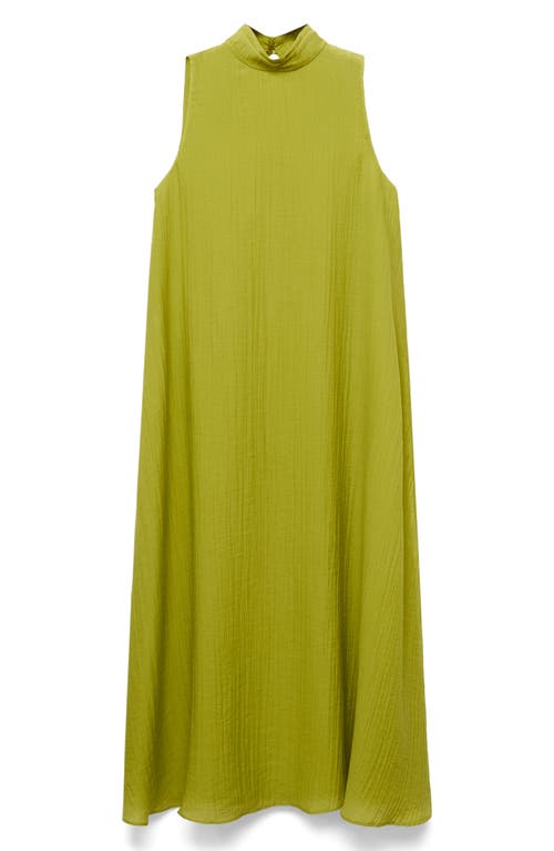 Mango Mock Neck Sleeveless Trapeze Dress In Multi