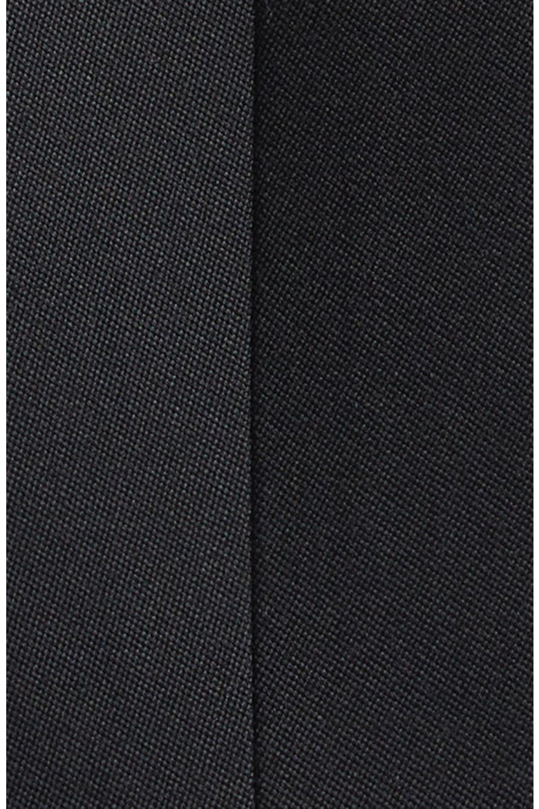 Double Breasted Integrated Collar Wool Jacket, Alternate, color, BLACK