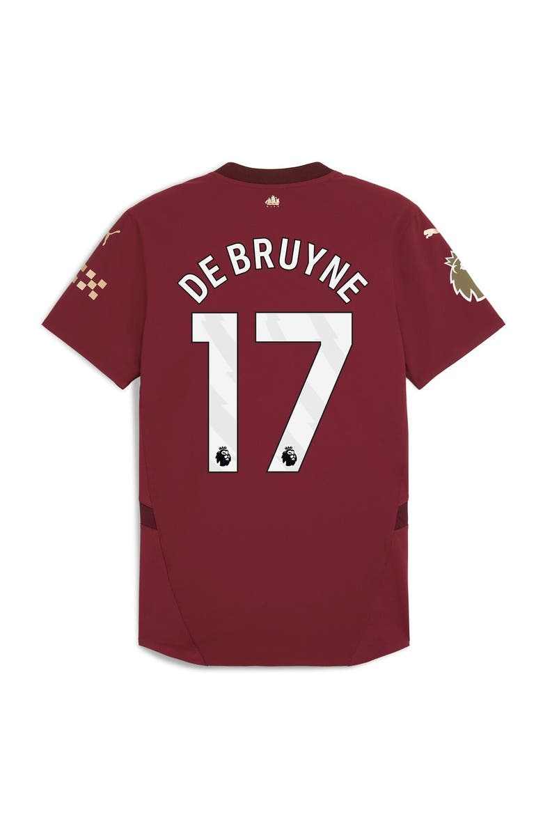 PUMA Men's Puma Kevin De Bruyne Burgundy Manchester City 2024/25 Third Authentic Player Jersey, Alternate, color, 