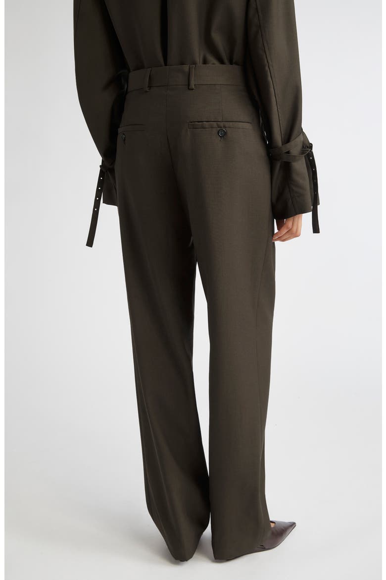 Pleated Wool Trousers, Alternate, color, PEPPER