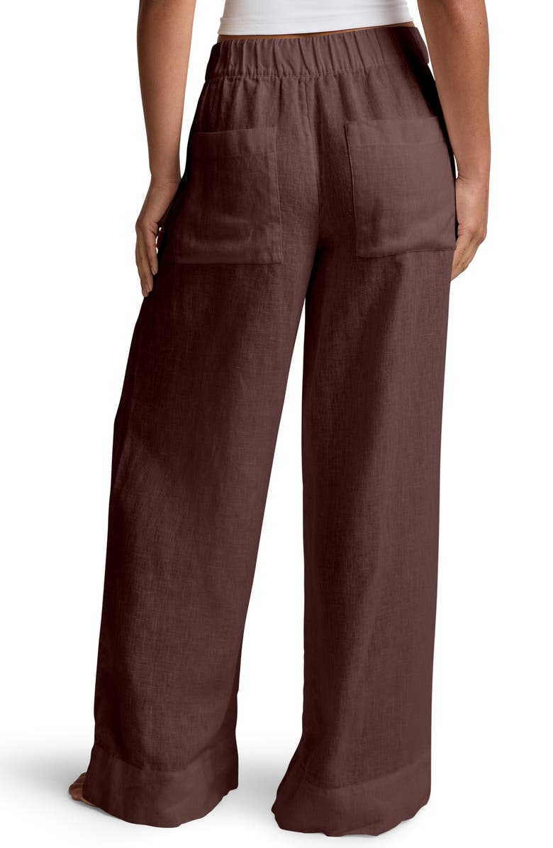 Beyond Yoga Softwash Wide Leg Linen Pants, Alternate, color, Iced Mocha