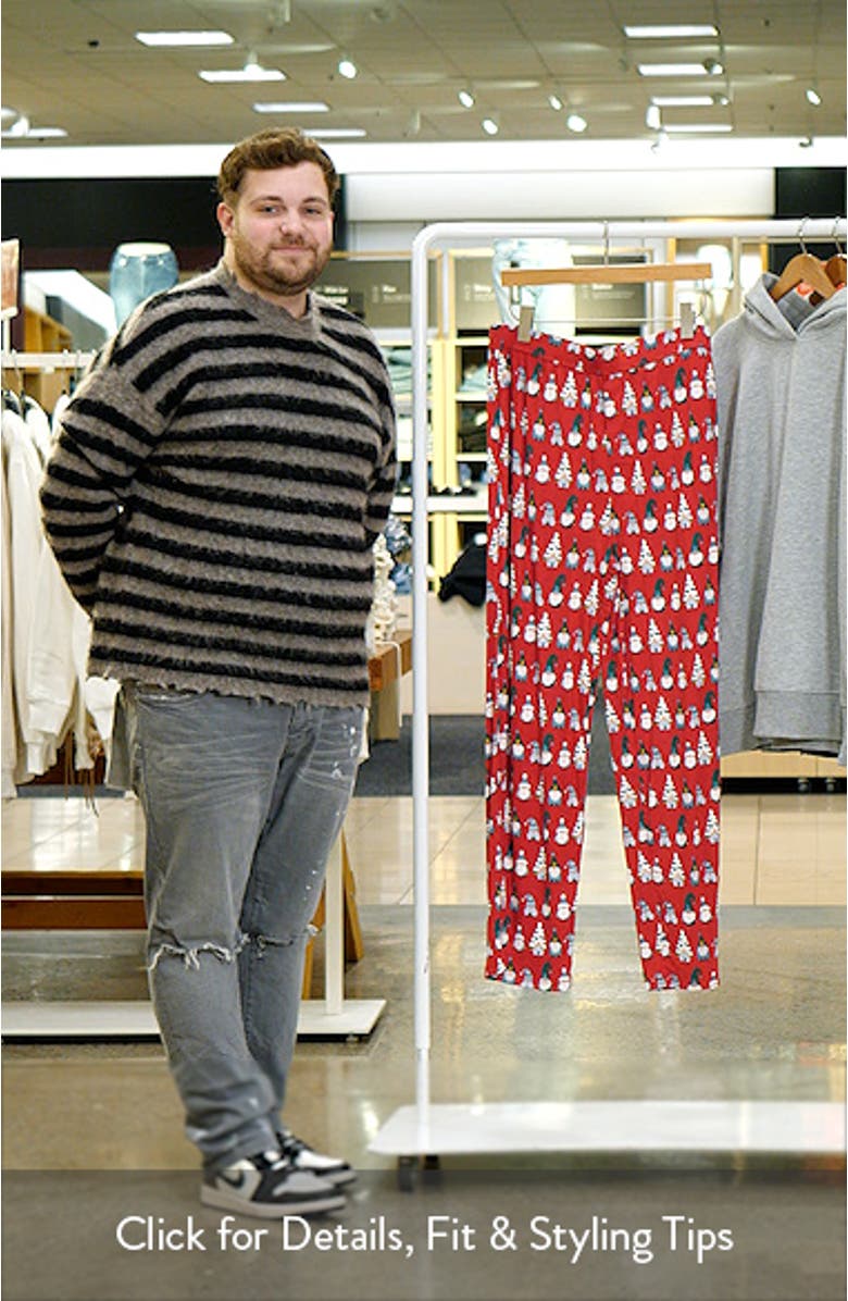 Holiday Gnome Print Performance Pajama Pants, sales video thumbnail