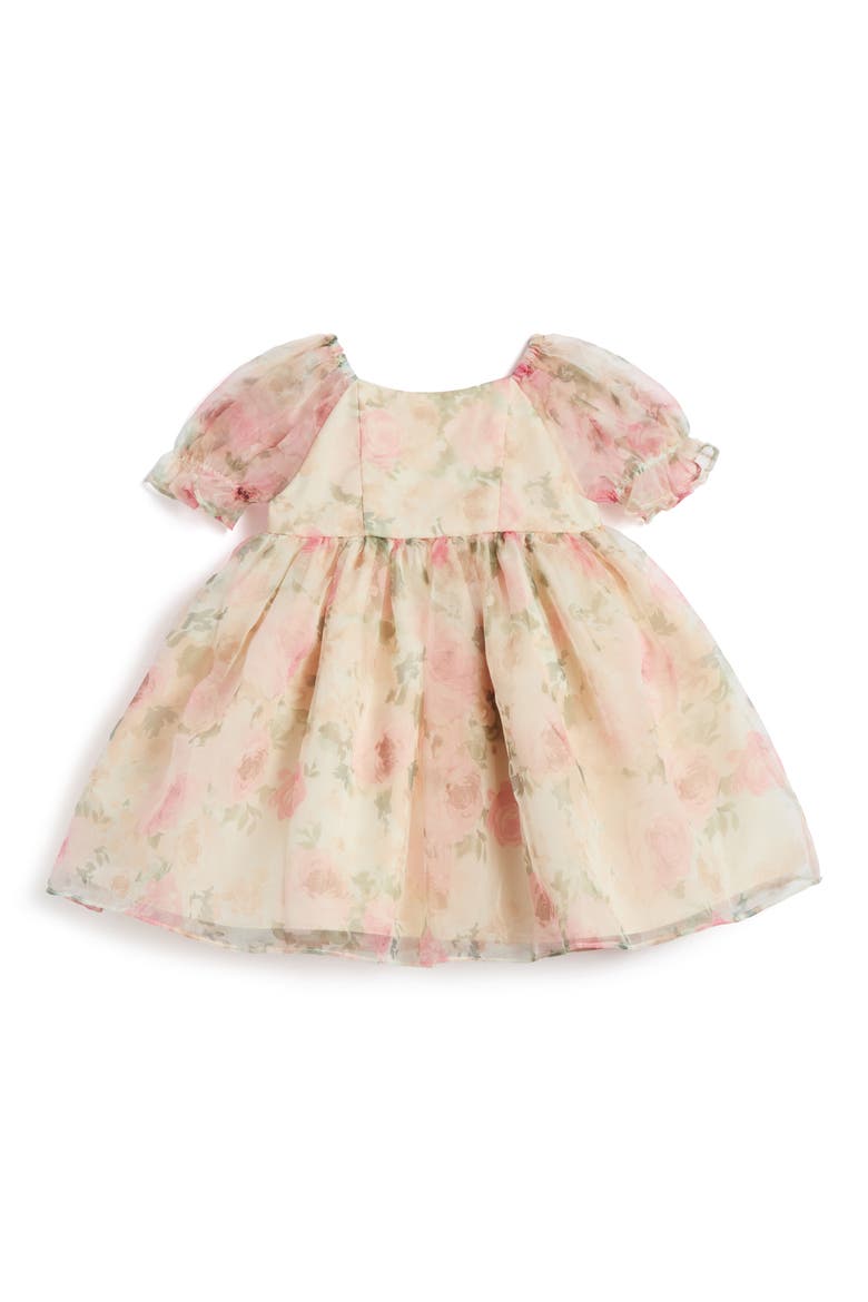 Emilia Floral Organza Dress & Bloomers Set, Alternate, color, IVORY