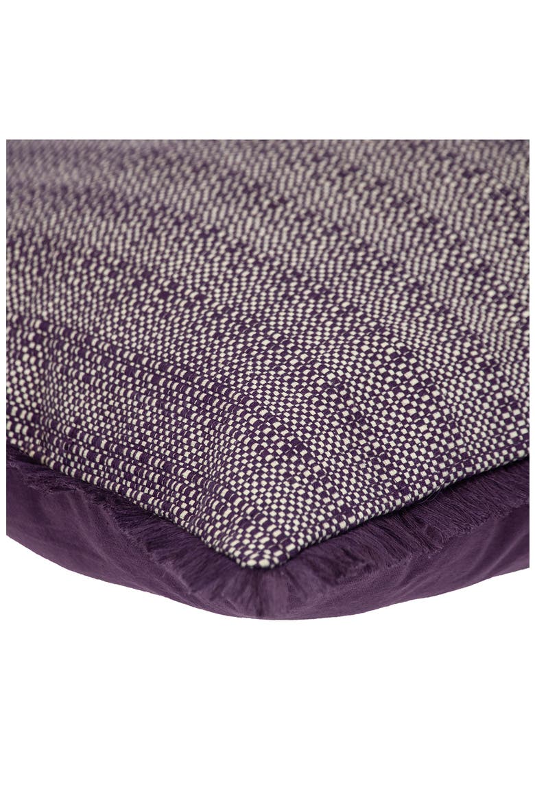 Cross Weave Square Accent Pillow, Alternate, color, PURPLE