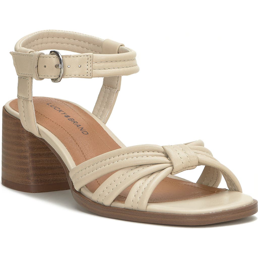 Shop Lucky Brand Jolenne Ankle Strap Sandal In Bone