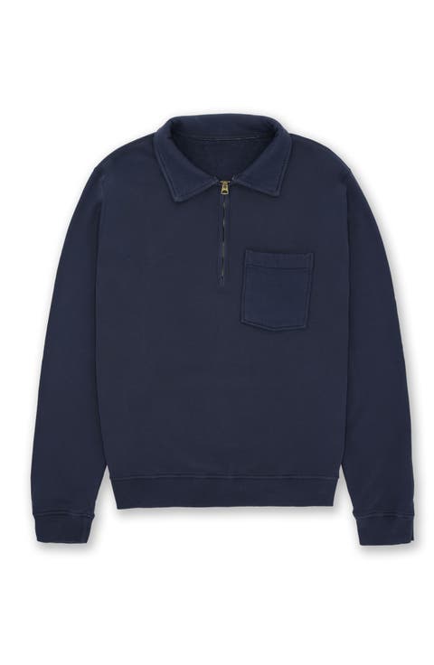 Woven Zip-Up Sweatshirt