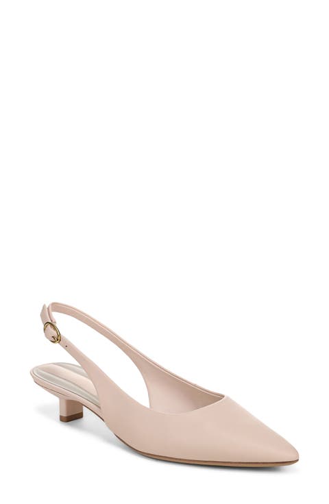 Pura Slingback Pointed Toe Kitten Heel Pump (Women)