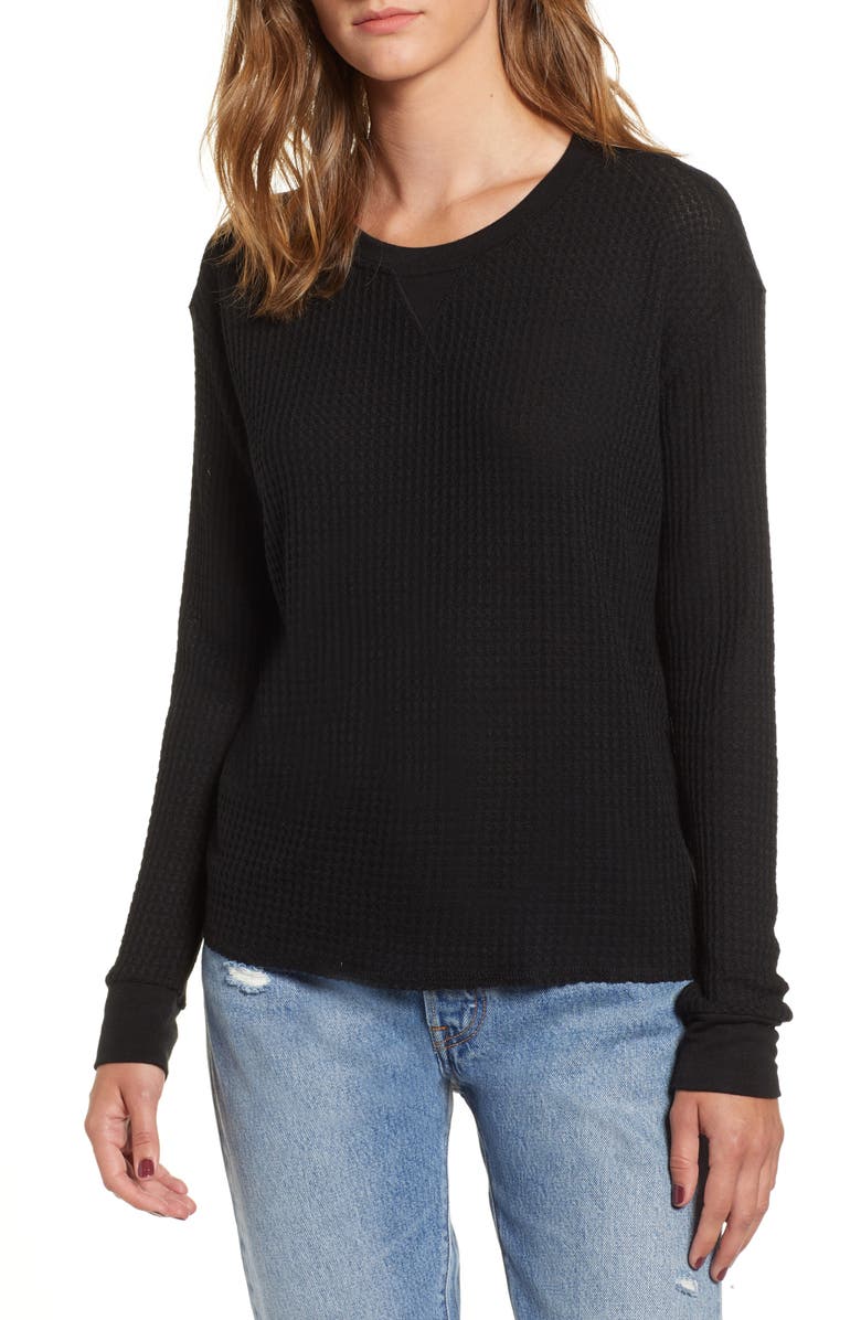 RVCA Cited Waffle Knit Pullover Top, Main, color, 