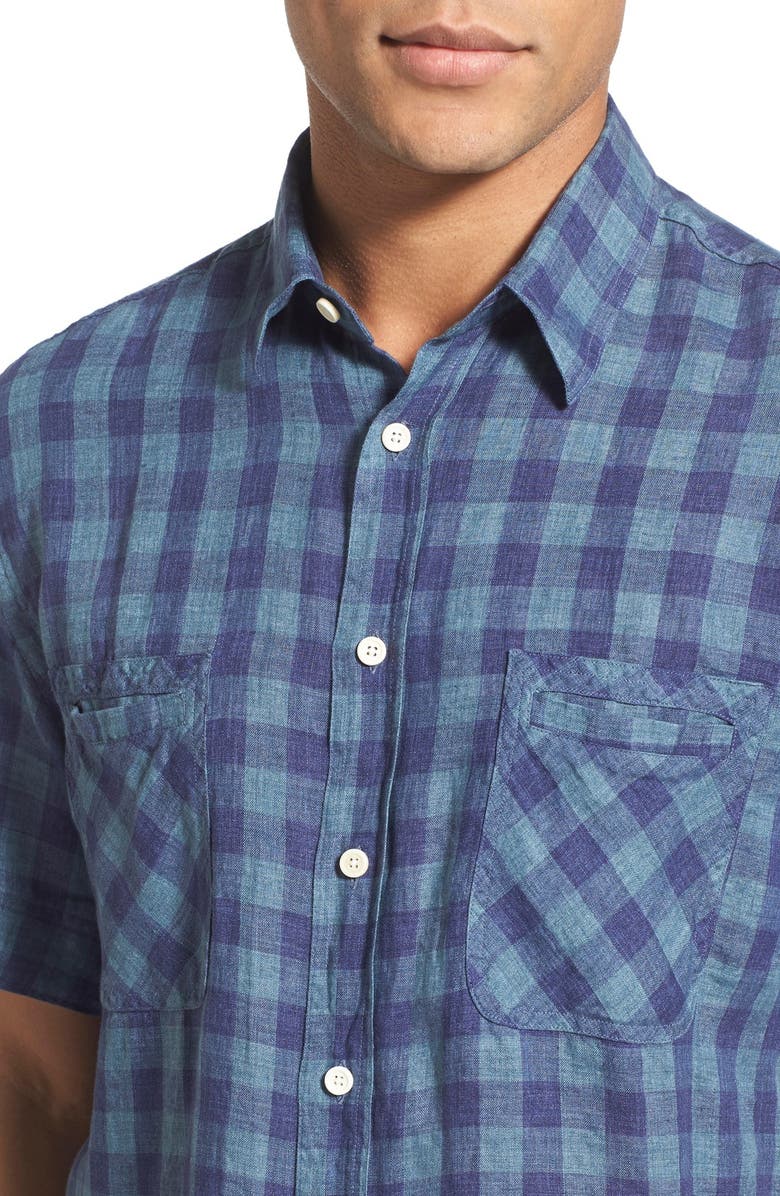 Billy Reid 'Donelson' Short Sleeve Check Sport Shirt, Alternate, color, 