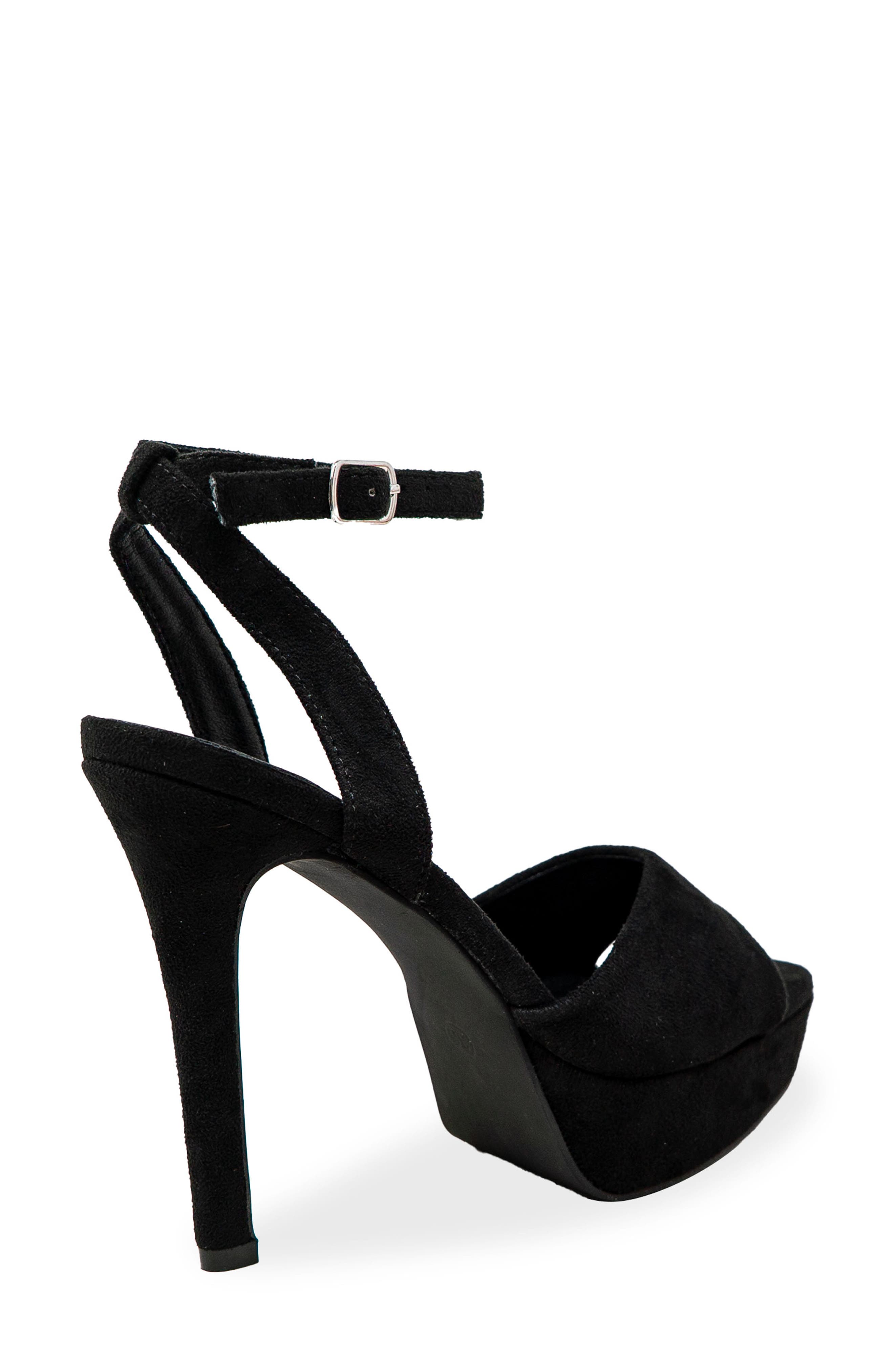 CHASE AND CHLOE Ankle Strap Platform Pump, Alternate, color, Black