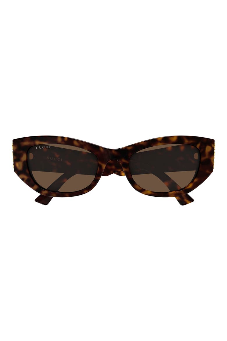 53mm Cat Eye Sunglasses, Main, color, HAVANA