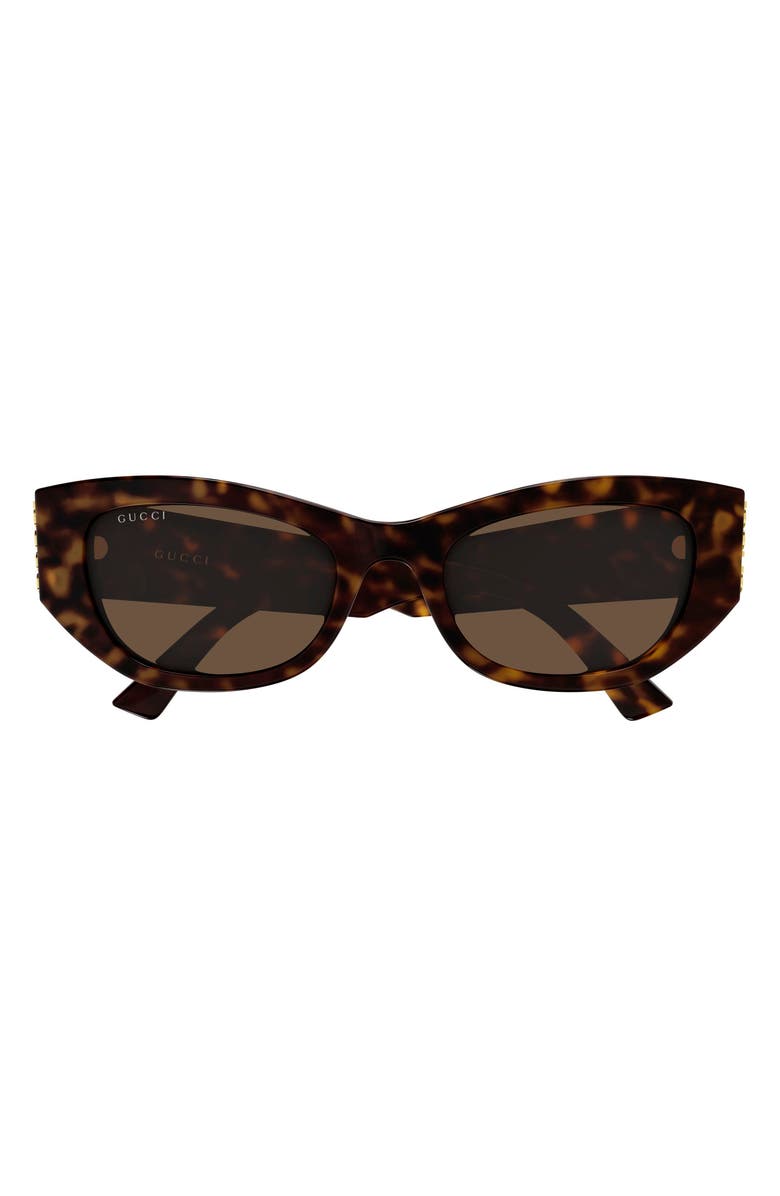 Gucci 53mm Cat Eye Sunglasses, Main, color, Havana