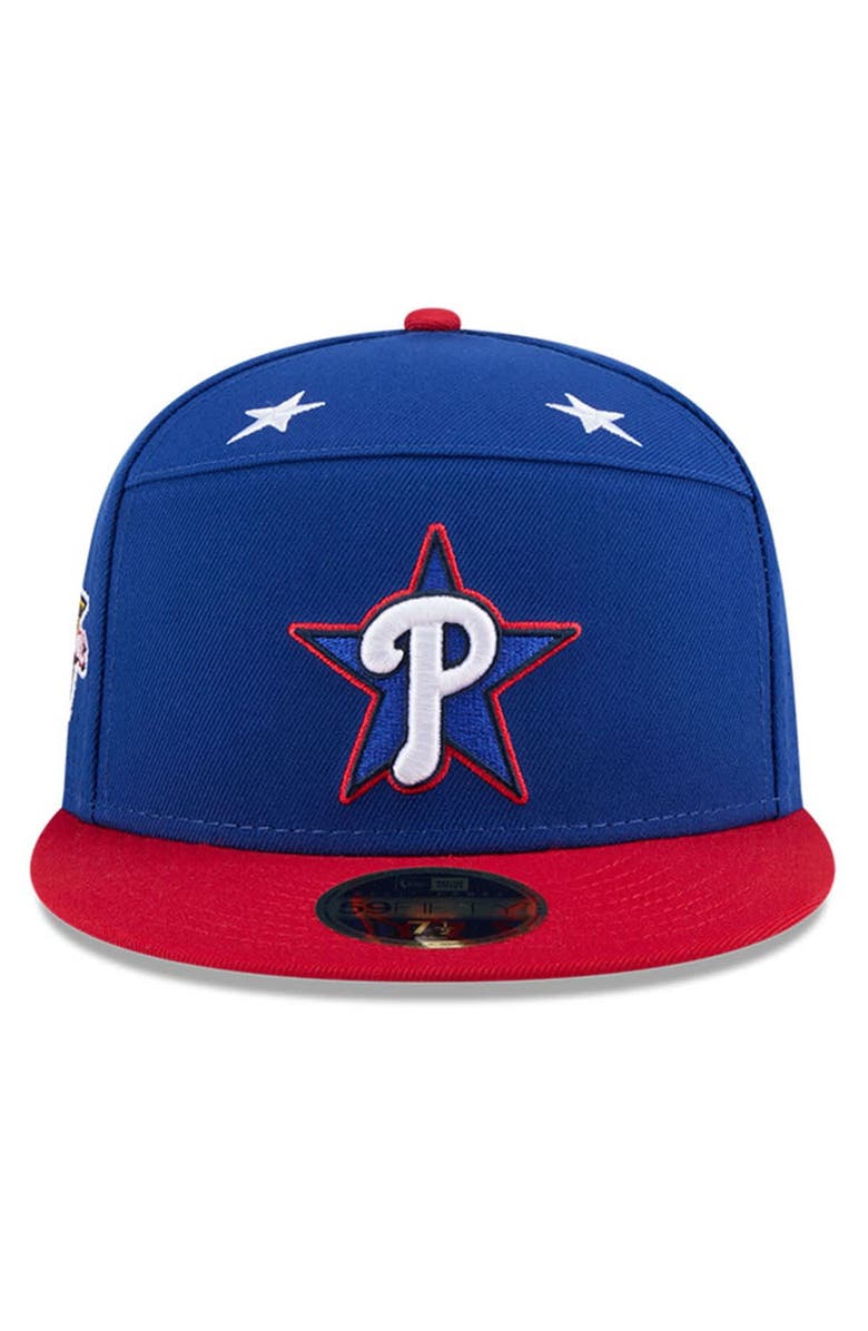 New Era Men's New Era Blue/Red Philadelphia Phillies 2025 MLB All-Star Game Workout Side Patch 59FIFTY Fitted Hat, Alternate, color,