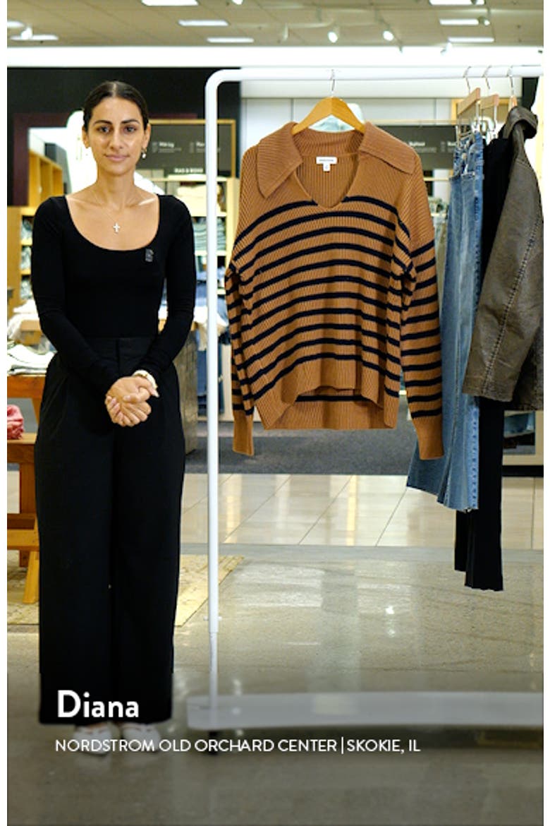 Stripe Long Sleeve Cotton Sweater video
