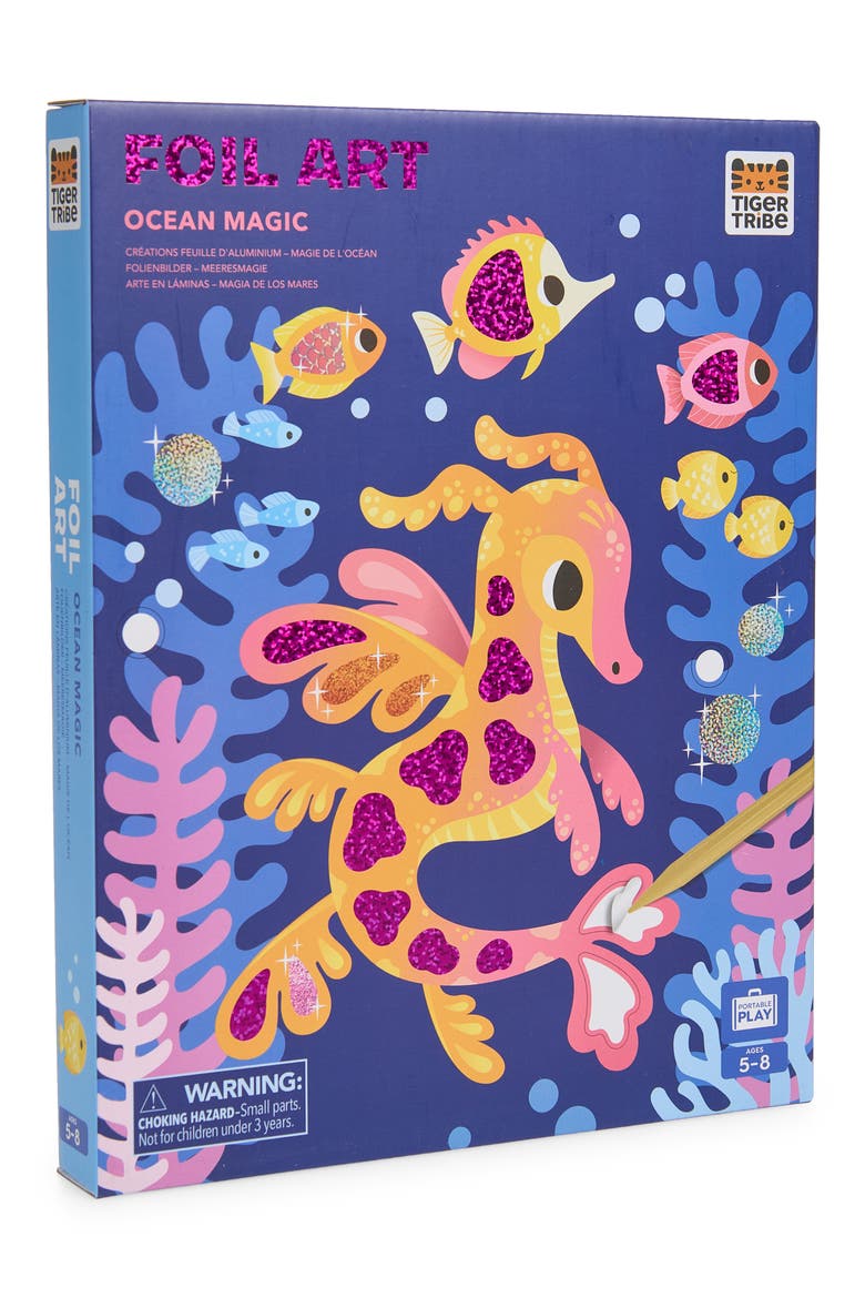 Ocean Magic Foil Art Activity Set, Main, color, MULTI