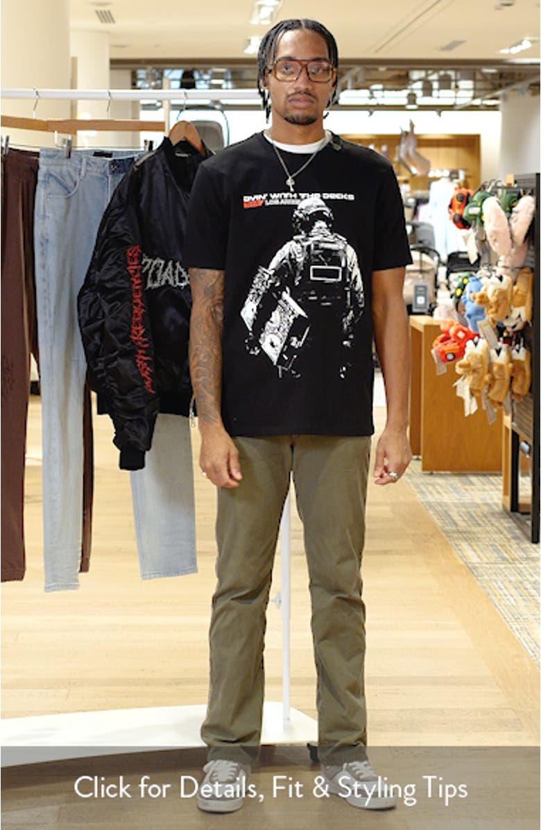 Liam Black Deck Graphic T-Shirt, sales video thumbnail