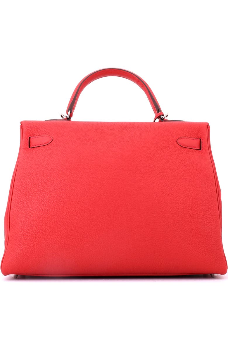 Pre-Owned Hermes Kelly Handbag Red Togo with Palladium Hardware 35, Alternate, color, Geranium