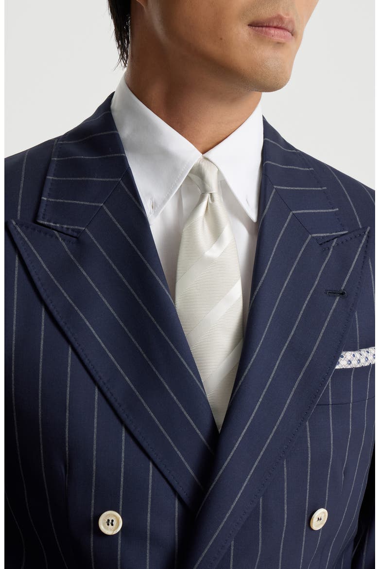 Silk diagonal tie with regimental stripe, Alternate, color, Panama