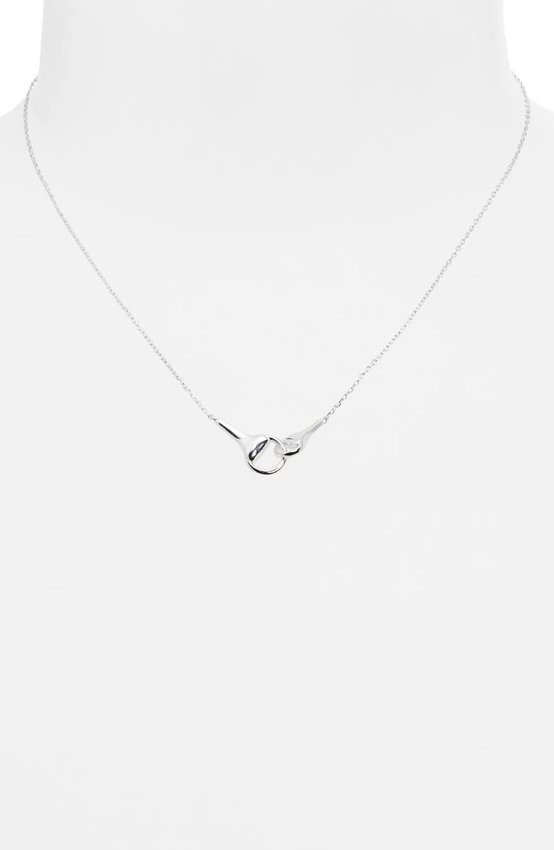 Argento Vivo Sterling Silver Equestrian Interlocking Pendant Necklace, Alternate, color, Silver