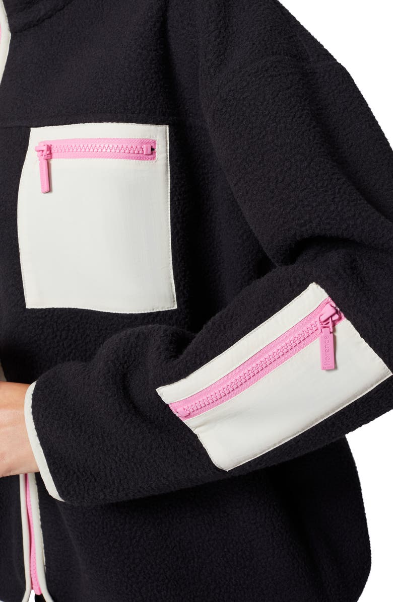 Florence by Mills High Pile Fleece Jacket, Alternate, color, Black