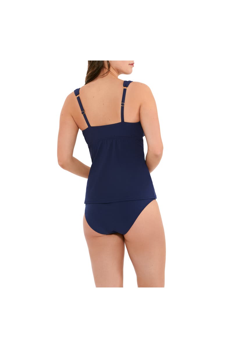 Christina Ladder Solids Ladder Trim Tankini, Alternate, color, Navy