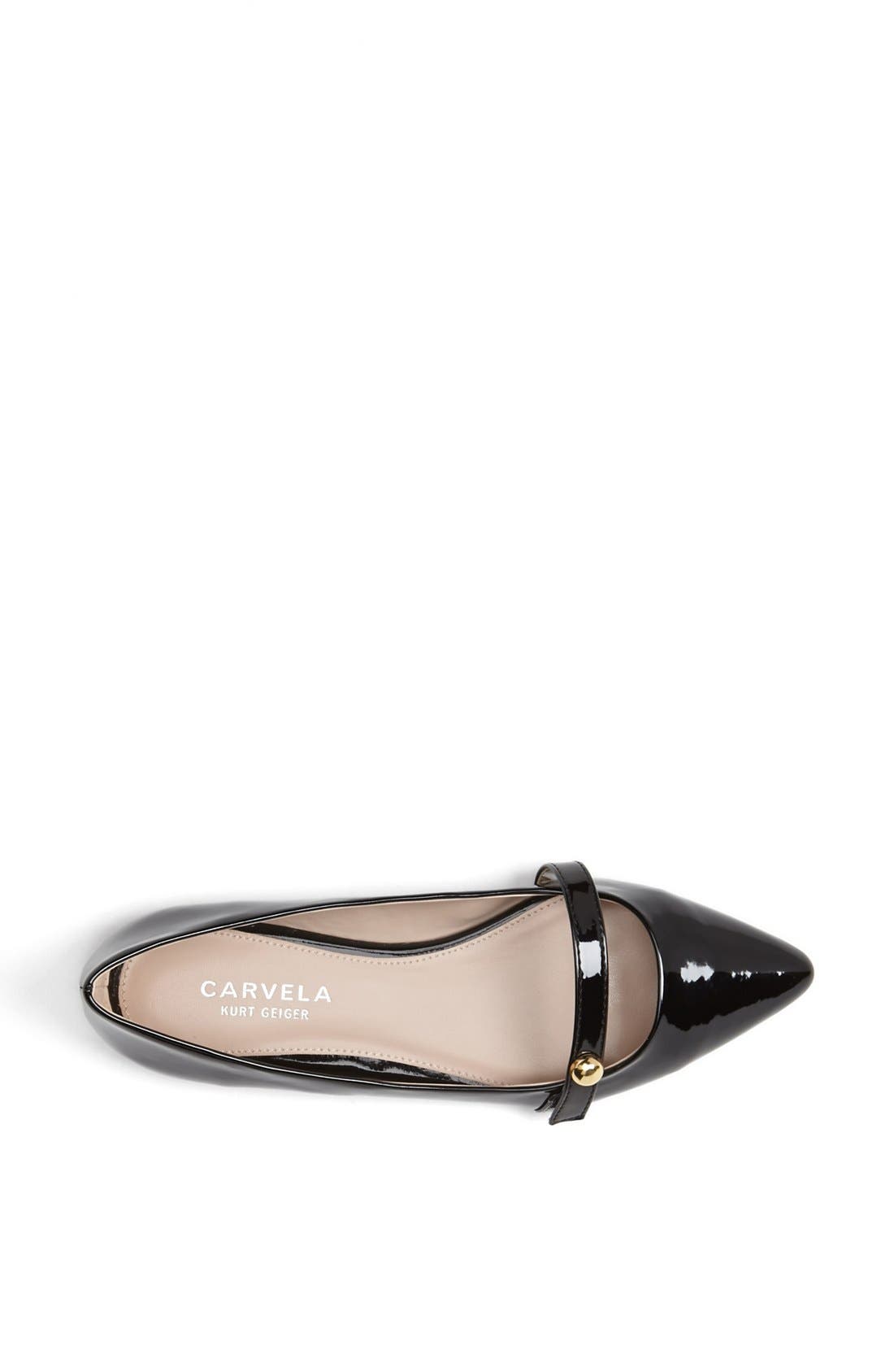 'Hanny' Pointed Toe Flat, Alternate, color, BLACK