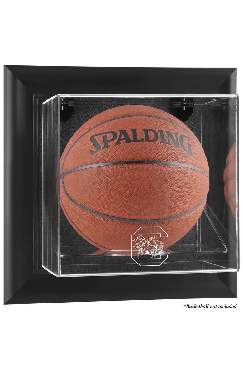FANATICS AUTHENTIC South Carolina Gamecocks Black Framed Wall-Mountable Basketball Display Case, Main, color, 