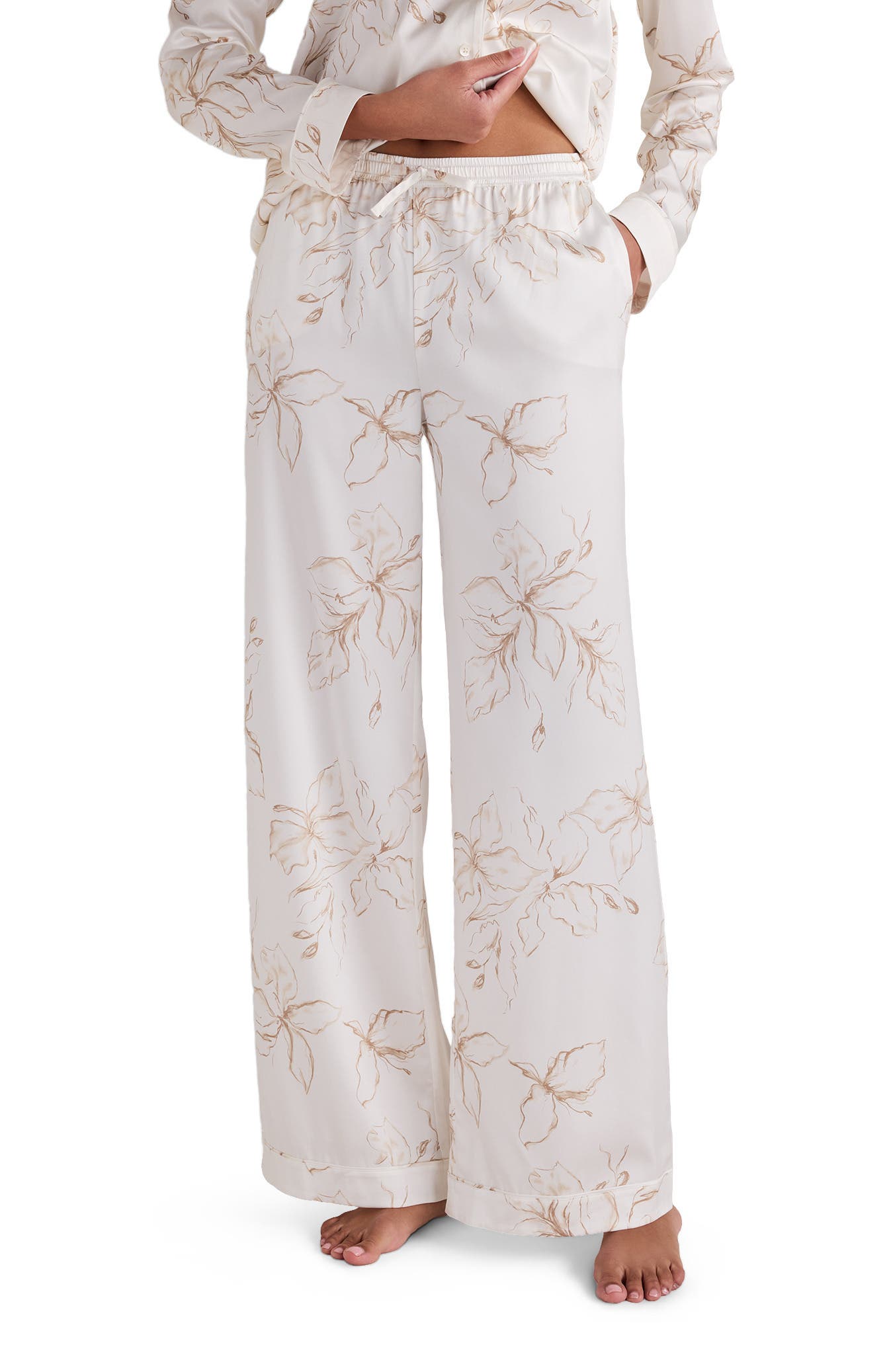 selected Charcoal Floral Ivory Multi