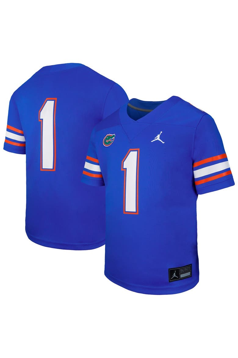 Youth Jordan Brand #1 Royal Florida Gators Untouchable Replica Game Jersey, Main, color, Royal