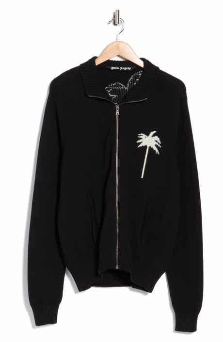 Palm Angels Palm Tree Cotton & Wool Zip Cardigan