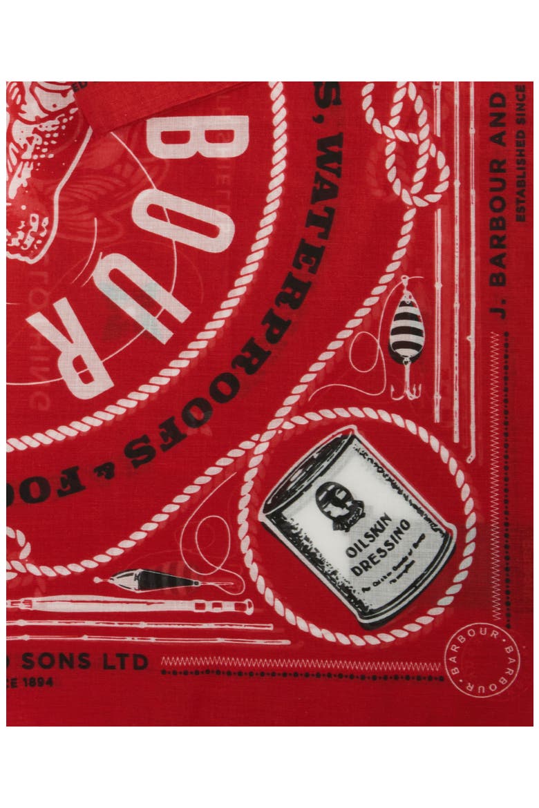 Heritage Print Cotton Bandana Scarf, Alternate, color, RED
