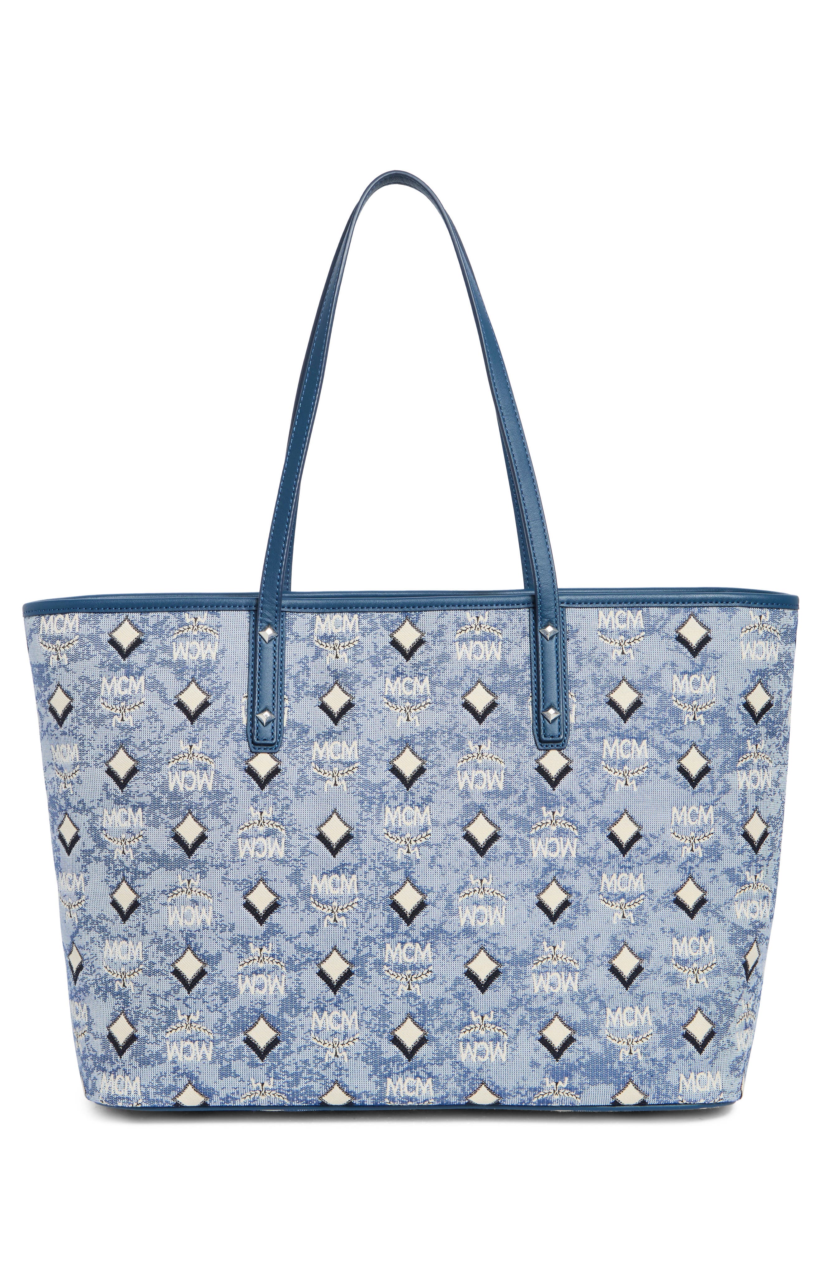 MCM Aren Tote, Alternate, color, Blue
