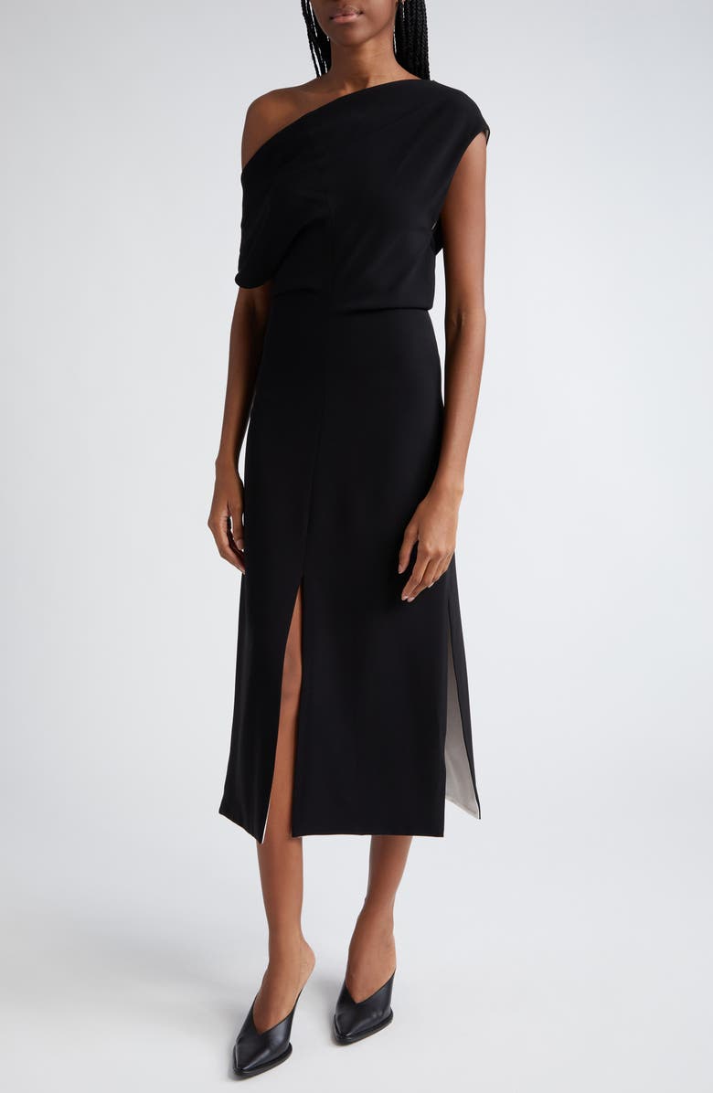 Proenza Schouler Rosa Off the Shoulder Matte Crepe Midi Dress, Alternate, color,