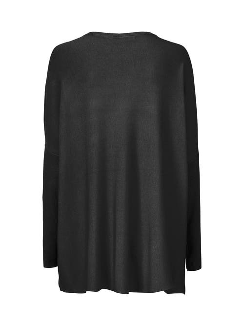 Masai Copenhagen Long Sleeve Round Neck Knit Sweater In Black
