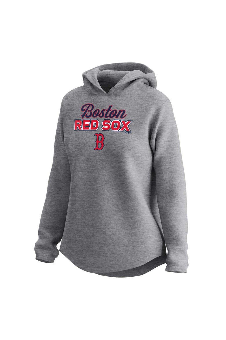 Women's Fanatics Branded Heather Gray Boston Red Sox Fleece Pullover Hoodie, Alternate, color, Heather Gray