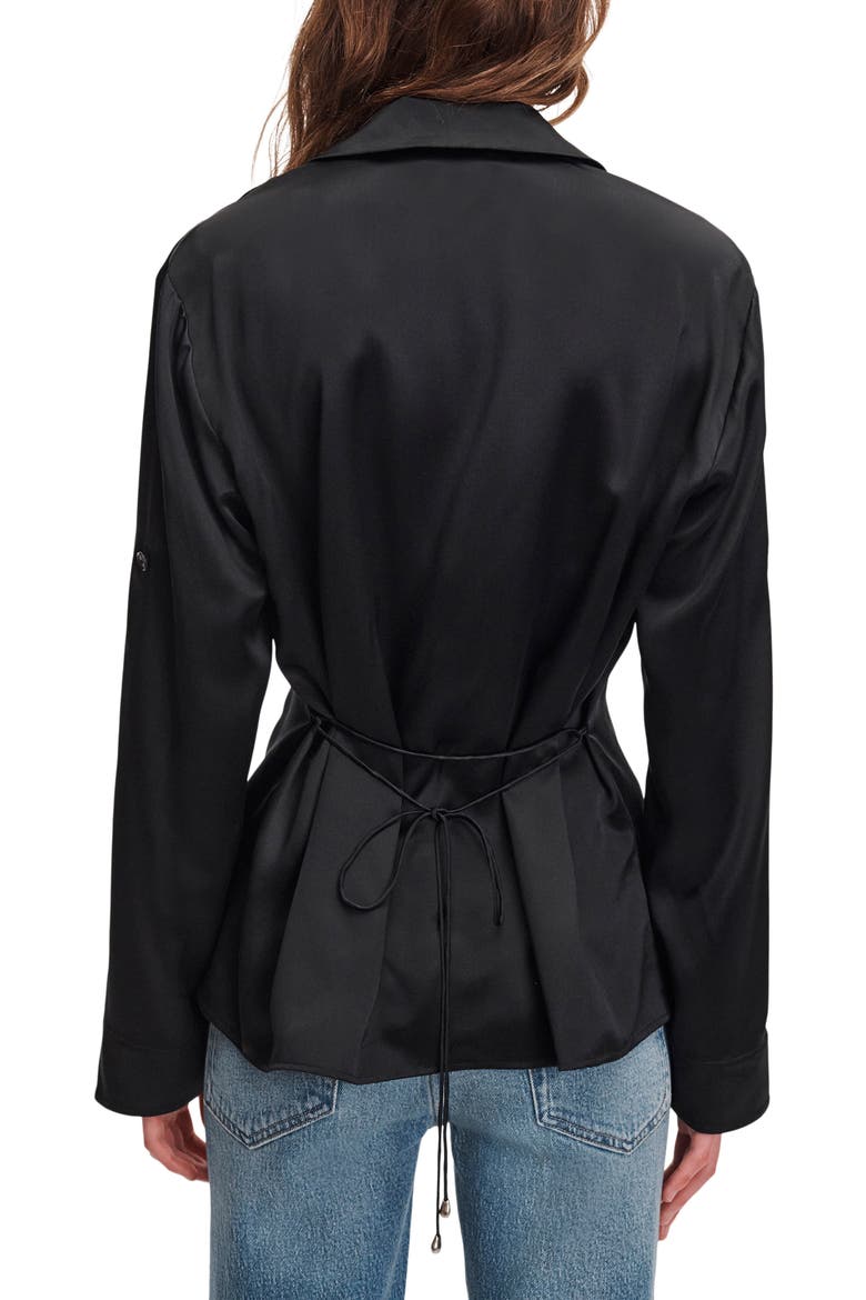 Sonny Silk Shirt, Alternate, color, BLACK