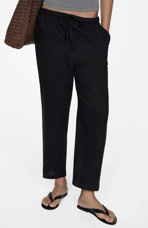 Linen Drawstring Pants