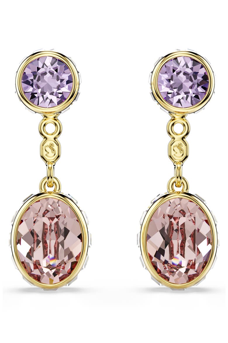 Chroma Crystal Drop Earrings, Alternate, color, GOLD/ MULTI