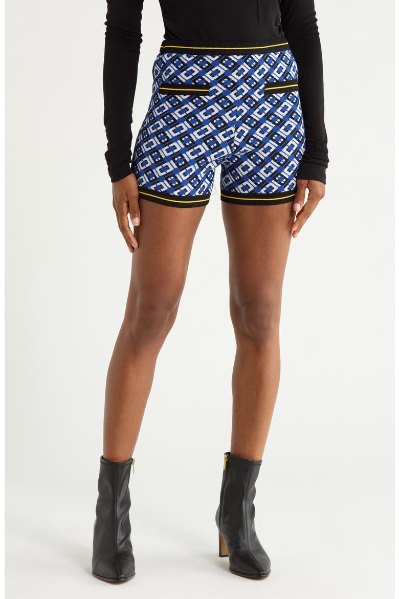 Venus Jacquard Knit Shorts, Main, color, CANE LINK KNIT JACQUARD