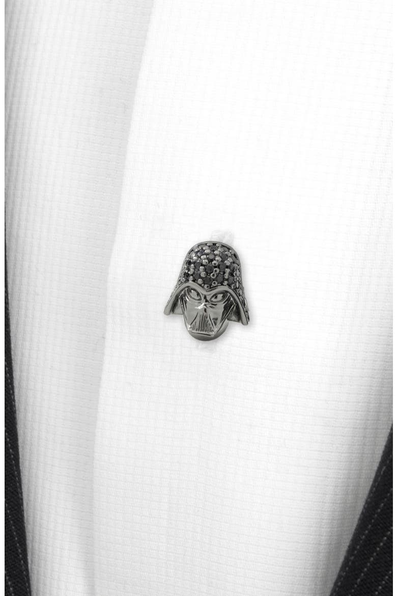 Set of 5 Darth Vader Crystal Helmet Shirt Studs, Alternate, color, BLACK
