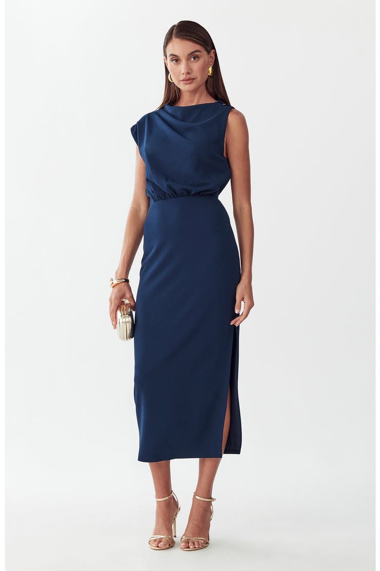 Lily Midi Dress, Main, color, Navy Blue