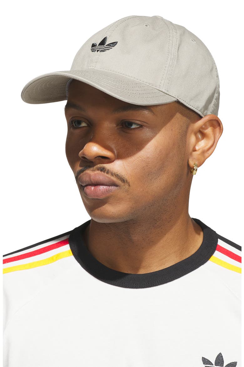 Trefoil Adjustable 6-Panel Baseball Cap, Alternate, color, SILVER PEBBLE GREY/ BLACK