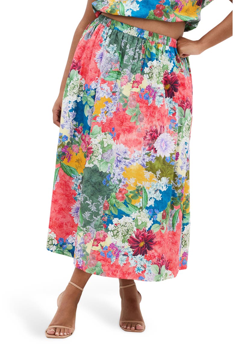 Sarina Print Maxi Skirt, Main, color, FOOLS FLORAL