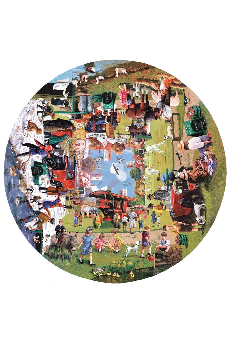 Four Seasons on the Green 1000 piece Jigsaw Puzzle for Adults Round, Alternate, color, Multicolor