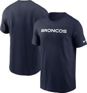 Nike Men's Nike Navy Denver Broncos Primetime Wordmark Essential T-Shirt