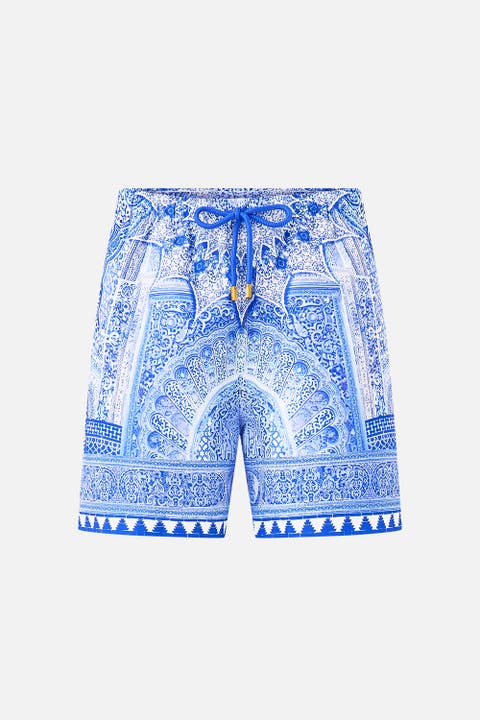 Mid Length Boardshort With Elastic Waist