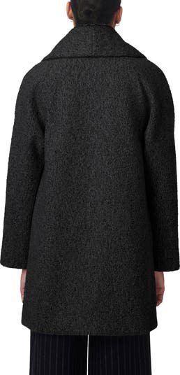 Shawl Collar Double Breasted Faux Shearling Coat