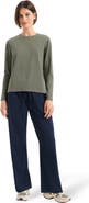 Pact Luxe Essential Crewneck Long Sleeve Tee Made With Organic Cotton