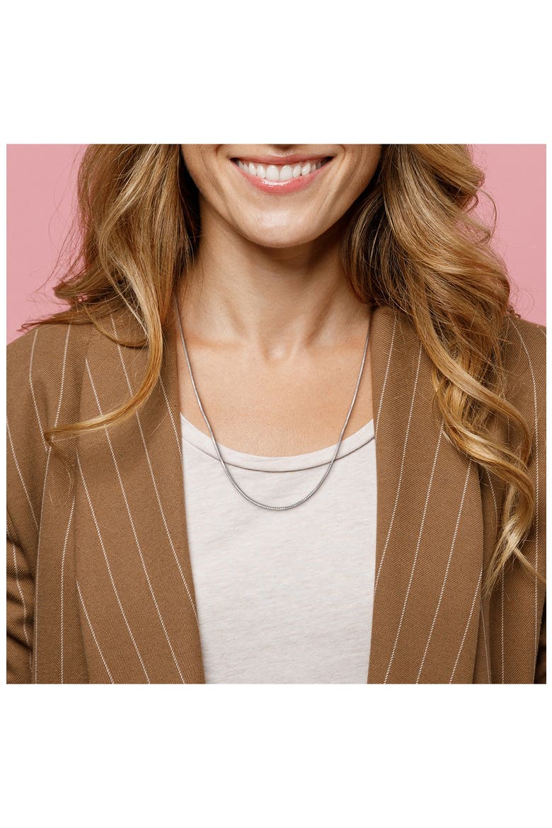 Box Link Chain Necklace, 0.80mm, Alternate, color, SILVER